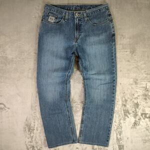 Cinch western casual light wash denim blue jeans mens 35x29